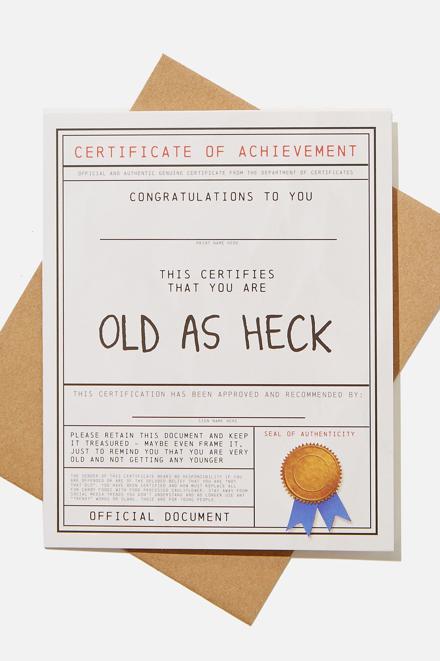 Old As Heck Card