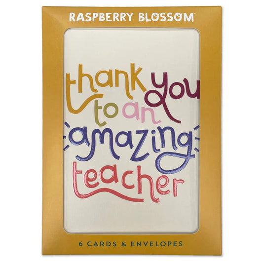 'THANK YOU TO AN AMAZING TEACHER' Cards & Envelopes